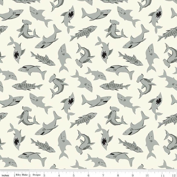 Cream Shark cotton fabrics design