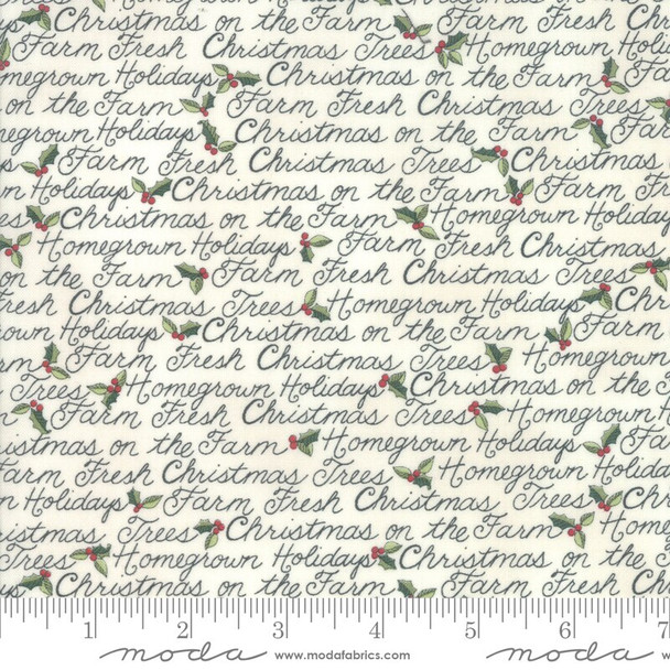 White Farm Fresh Christmas Fabrics design