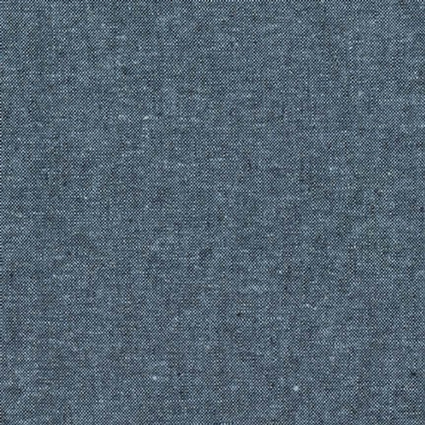 Nautical blue Essex yarn dyed linen Robert Kaufman