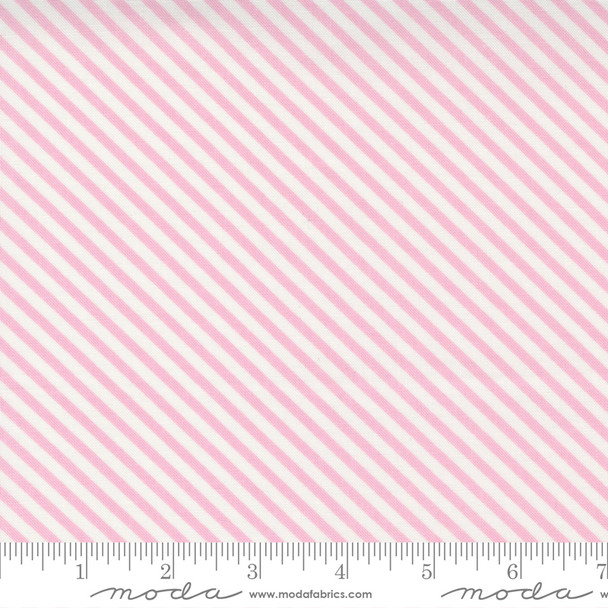 Pink Stripe cotton fabric - Moda Fabrics Make Time quilting cotton fabric QTR YD