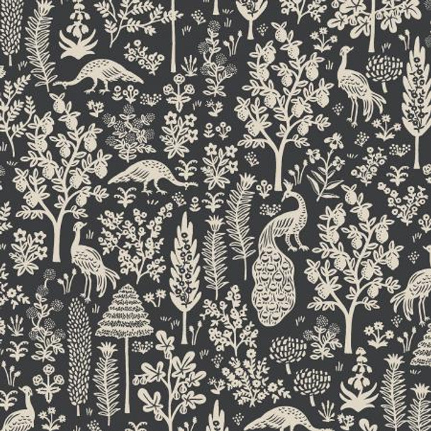 Menagerie Silhouette Black Fabric, Camont Collection, Cotton Sewing 