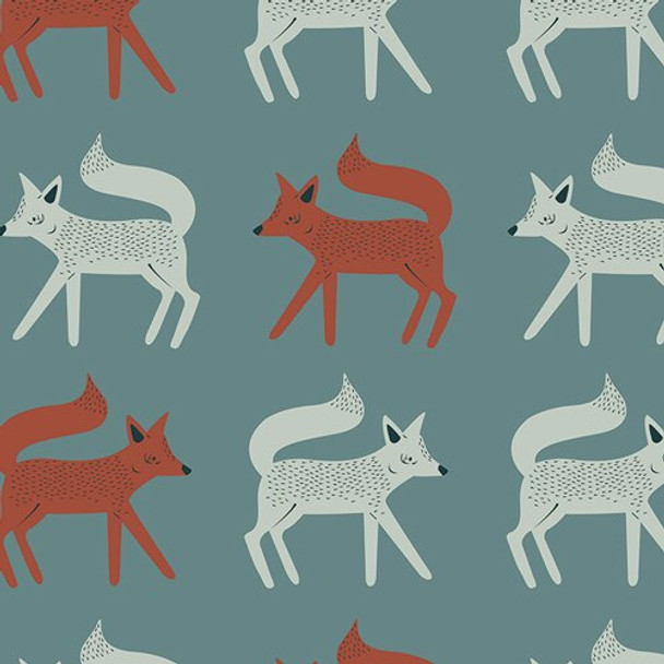 Sneaky Little Foxes cotton fabrics design