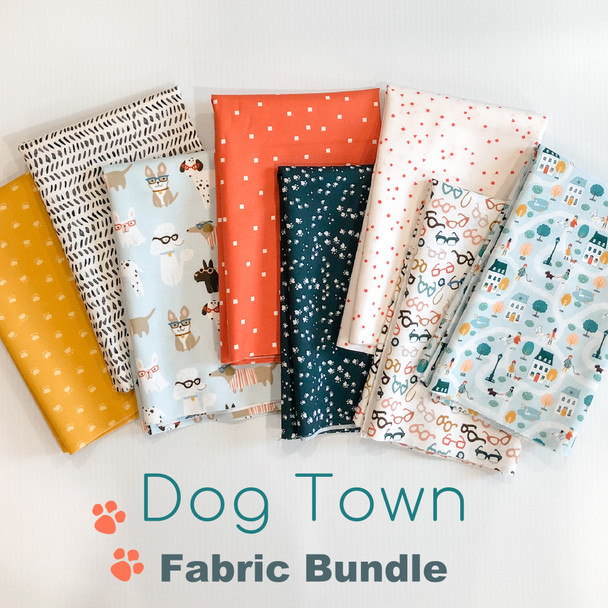 Dog Town 8 piece Fabric Bundle quilt cotton - fabric bundle