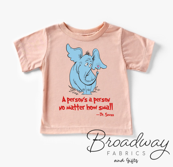 Horton Hears a Who Kids Dr Seuss Shirt - Bella Canvas unisex heather peach