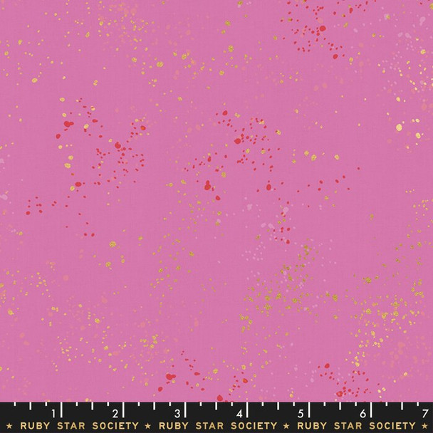 Daisy Pink Metallic Speckled fabrics design