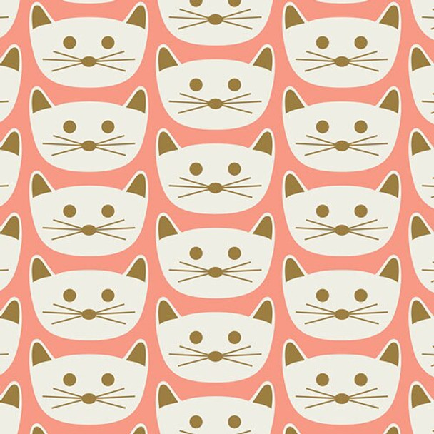 Pink Cat Nap Blush cotton fabrics design