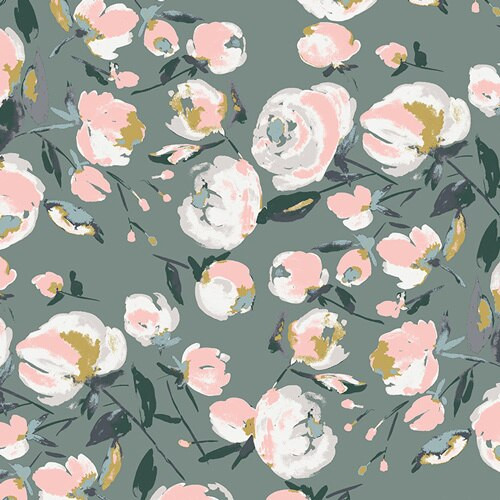 floral fabric 100/% Premium Cotton Large Floral Aquarelle Study Tint cotton fabric Art Gallery Fabrics Pink Floral Art pink floral