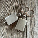 Cream Tab Ocean Jasper Earrings