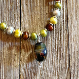 Mermaid Choice Freshwater Pearl and Modern Glass Pendant
