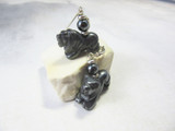 Hematite Lion Earrings