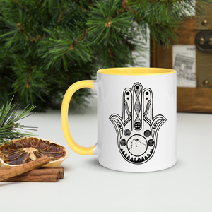 Aquarius Zodiac Sign Hamsa Hand of Protection Mug Aquarius Zodiac Sign Hamsa Hand of Protection Mug