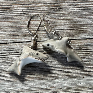 Grinning Shark Earrings