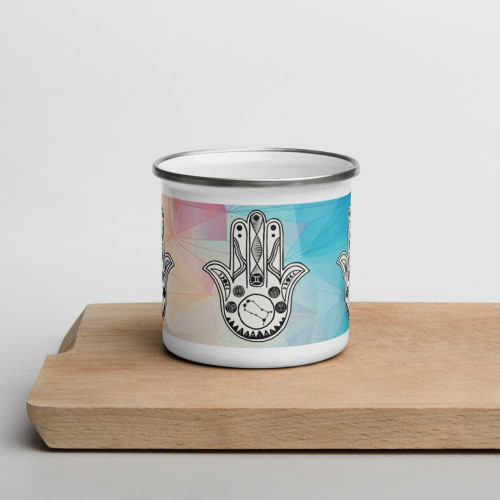 Gemini Zodiac Sign Enamel Mug