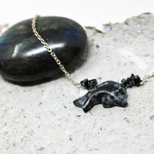 DOLPHIN STONE NECKLACE