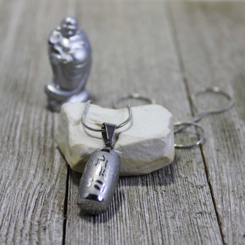 Secret Prayer Barrel Necklace for Zen Calm