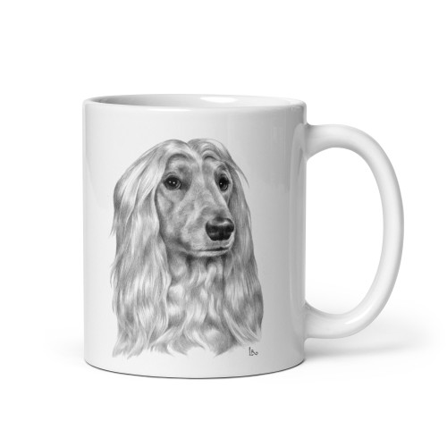 afghan hound mug