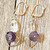 violet earrings for wildflower lovers