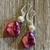 Pink and White Mermaid Scale Pearl and Shell Earrings