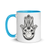 Aquarius Zodiac Sign Hamsa Hand of Protection Mug