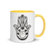 Aquarius Zodiac Sign Hamsa Hand of Protection Mug