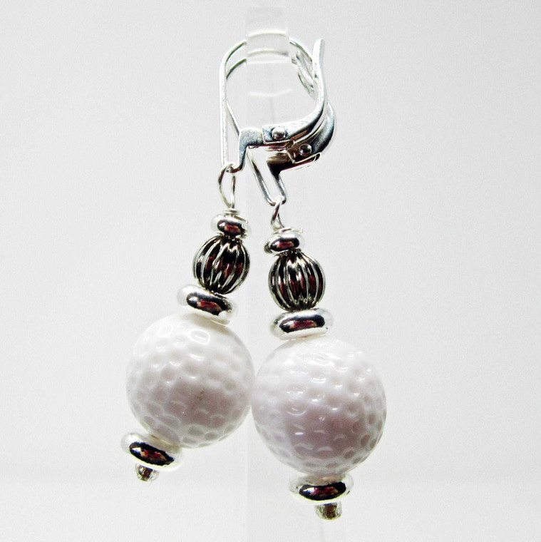 Golfer Gift Fun Golf Ball Novelty Earrings. Christmas Gift Under 30. A fun novelty earring to putt around in.