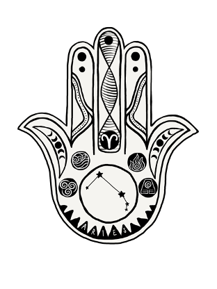 Sagittarius Hamsa Hand