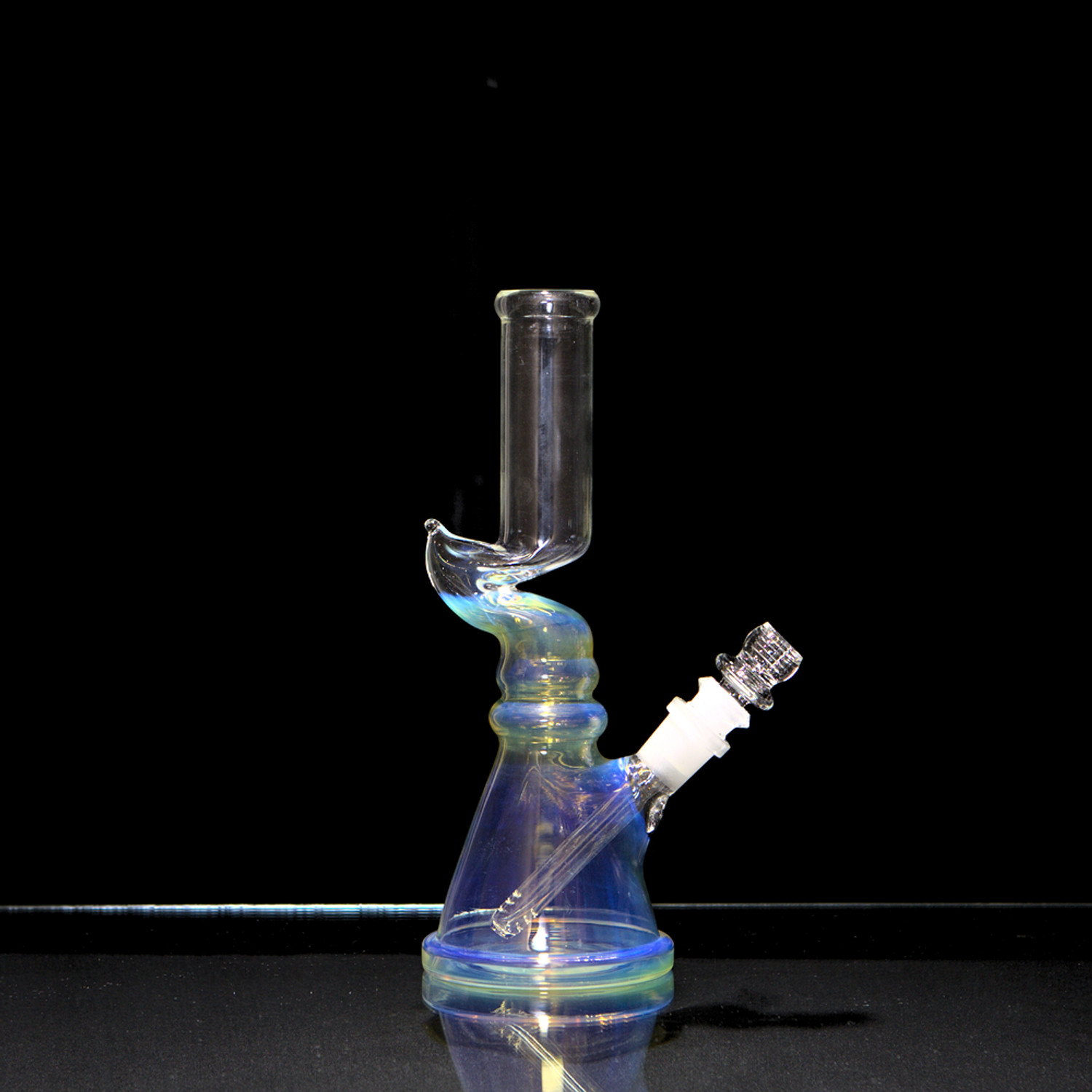 Small Fumed Kinked Water Pipe, RYO Tasteful Tobacco