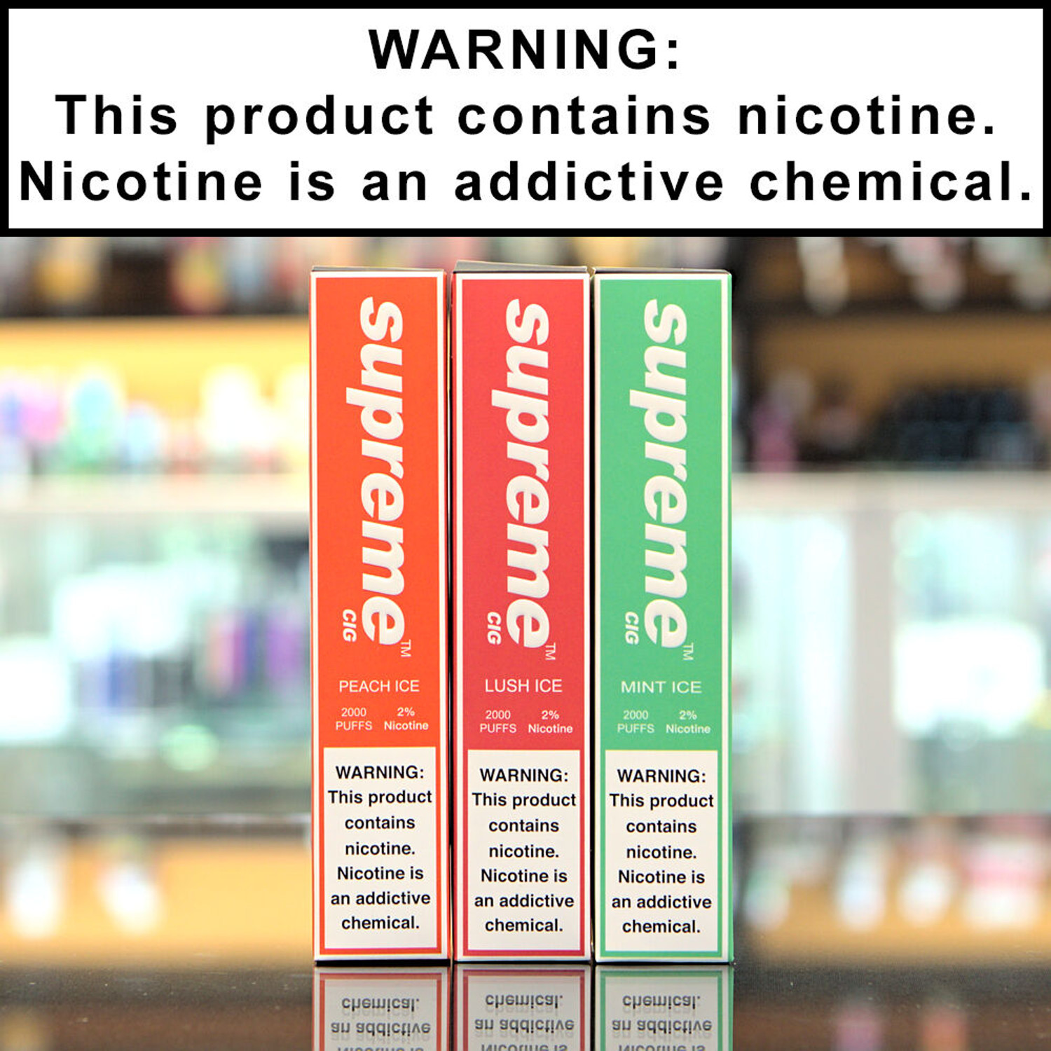 Supreme Disposable Ecigs 2% Nicotine, RYO Tasteful Tobacco