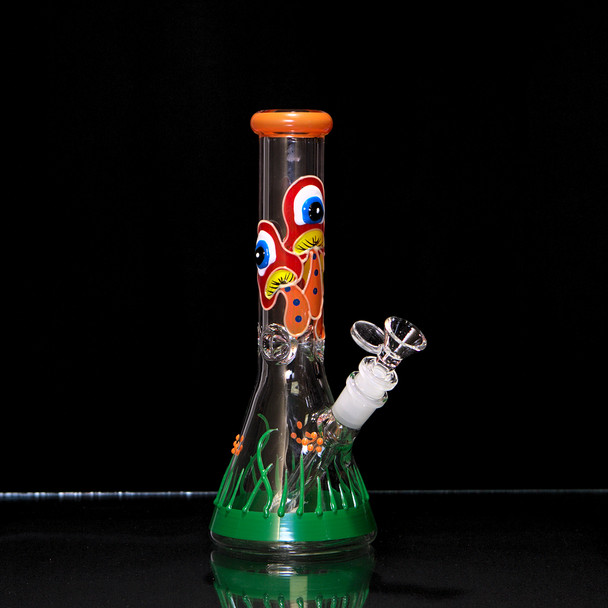 Mushroom Graphic Beaker (Glow in the dark)