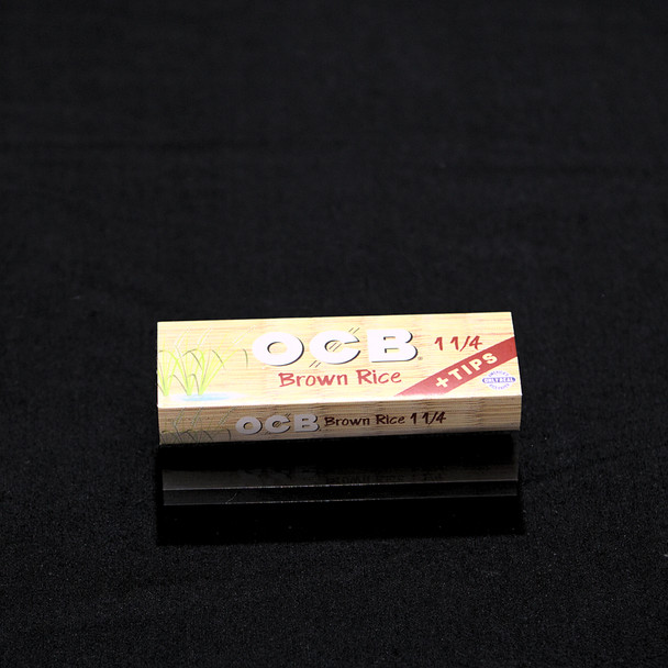 OCB Brown Rice 1 ¼” Rolling Papers + Tips