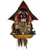 Authentic, Black Forest Cuckoo Clocks ON SALE! || 1-Day Musical Woodchopper with Red Shutters Cuckoo Clock, 14" || Lindenhaus Imports in Helen, GA
