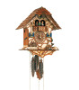Authentic, Black Forest Cuckoo Clocks ON SALE! || 1-Day Musical Woodchopper with Blue Shutters Cuckoo Clock, 13" || Lindenhaus Imports in Helen, GA