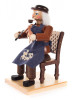 Authentic German Smokers ON SALE | FRONT: Lothar carves a small deer here. He is a bit older and does this while sitting. Some shavings are already lying on his lap. He is sure to bring joy and fun to your home! | Lothar the Woodcarver, 8" 146/S/1801/D Lindenhaus Imports in Helen, Ga