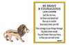 'Be Brave and Courageous' Gold Lion Pocket Charm and Poem Card ER70990
