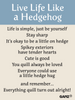 Inspirational Charms ON SALE! || Each order comes with 1 motivational poem card || Live Life like a Hedgehog Motivational Charm ER60588 || Lindenhaus Imports in Helen, Ga