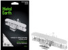 Packaging & assembled model of the Wright Brothers Airplane Metal Earth 3D Model Kit MMS042