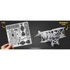 Stainless steel parts and assembled Fokker D-VII Metal Earth 3D Model Kit MMS005