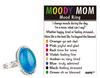 Retro Mood Rings ON SALE! || Mom life is the best! Wear this cute mood ring or clip it to a bag or necklace. It's the perfect pocket-sized keepsake for yourself or a gift for someone special!  || Moody Mom Mood Ring ER78651 || Lindenhaus Imports in Helen, Ga