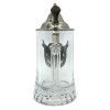 'Germany' Medieval Reichsadler Eagle Medallion Glass Beer Stein, 0.5L - S951