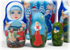 Snow Maiden Fairy Tale Matryoshka, 5pc. Nesting Doll ON SALE | Lindenhaus Imports in Helen, GA