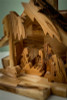 Olivewood from the Holy Land ON SALE | One Piece Nativity Set with Silhouette Figures | Lindenhaus Imports in Helen, GA