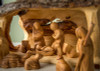 Olivewood from the Holy Land ON SALE | Olivewood Solid Branch Stable with Modern Nativity Set | Lindenhaus Imports in Helen, GA