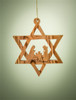 Olivewood from the Holy Land ON SALE | Star of David with Nativity Fine Cut Ornament | Lindenhaus Imports in Helen, GA