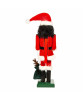 Kurt S. Adler Exclusive Nutcracker Collection ON SALE | Features traditional red and white Santa suit holding a list of names that he will be sure to check twice! Santa stands on a green base with a toy sack at his feet. || The African American Santa Claus Nutcracker, 15" C59/N/51/KA | Lindenhaus Imports in Helen, Ga