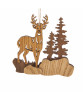 Kurt S. Adler Ornaments ON SALE | Wooden Deer Scene Ornament with Place for Personalization | Lindenhaus Imports in Helen, Ga