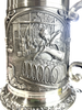 SALE Brauerei Brewery Pewter Beer Stein, 0.6L | SIDE: Town scene of beer being poured into kegs | Lindenhaus Imports in Helen, GA