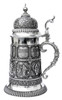 'The Lord's Creation' Solid Pewter Stein, 1.75L | In the top portion of each panel, verses from the bible appear in German with a beautifully rendered illustration of the verse below. |  Lindenhaus Imports in Helen, Ga