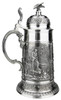 German Folklore Hunter 'Freischütz' Pewter Stein, 1L | Lindenhaus Imports in Helen, Ga