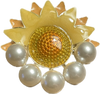 Hat/Lapel Pins ON SALE | Sunflower with Pearls Pin | Lindenhaus Imports in Helen, Ga