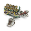 Beer Harvest Oktoberfest with Charms Deluxe German Hat Lapel Pin 825PH Beer Harvest Oktoberfest with Charms Deluxe German Hat Lapel Pin 825PH